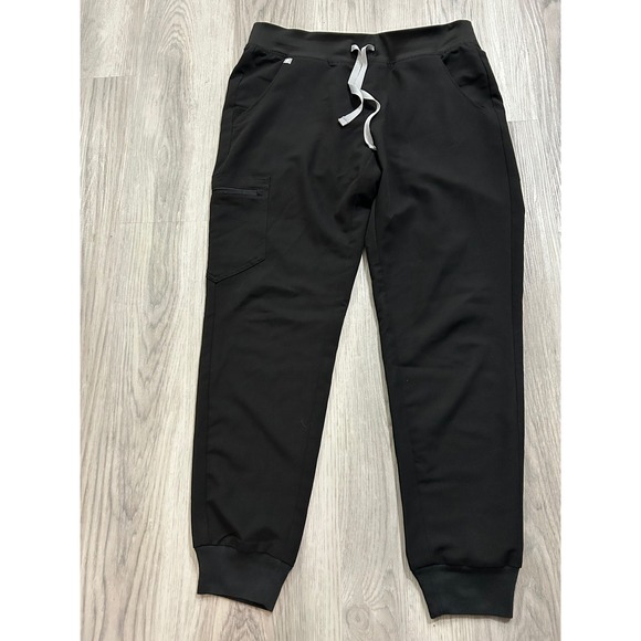Figs Pants - FIGS Zamora Jogger Scrub Pants Black Womens Drawstring Pockets 28 Inseam